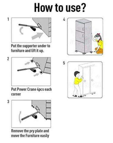 Furniture Moving Wheels 5 Piece Set