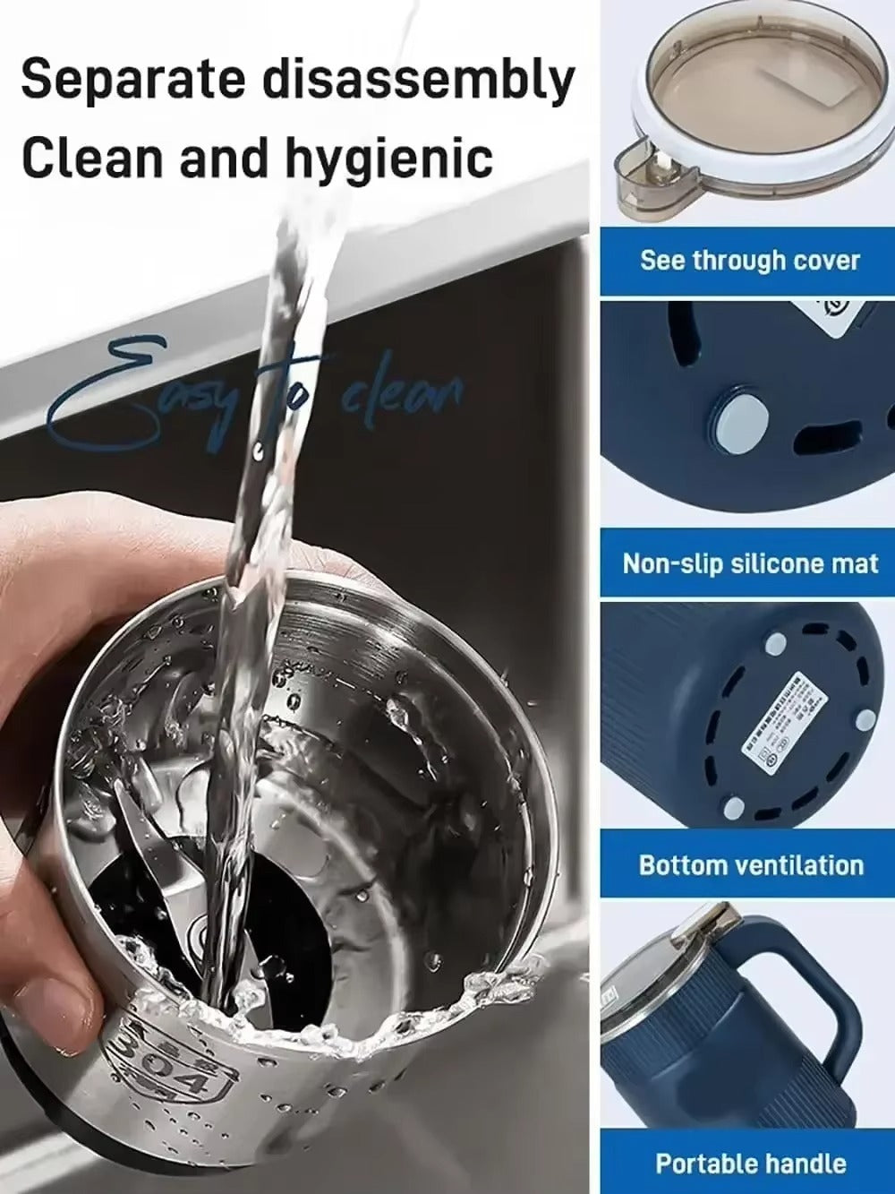 Electric Grinding Cup 500ml (Stainless Steel) – Coffee & Spices